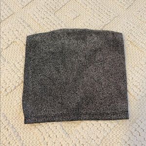 black metallic tube top